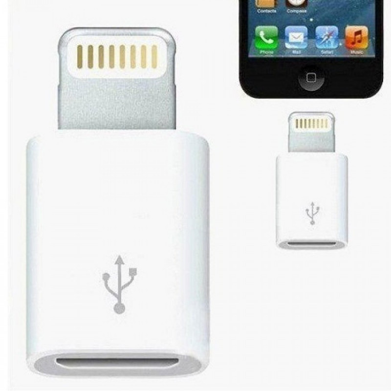 Convertidor Cargador Tipo c A Lightning , Micro USB De Carga Rápida/Mirco  iphone Adaptador De Cabeza