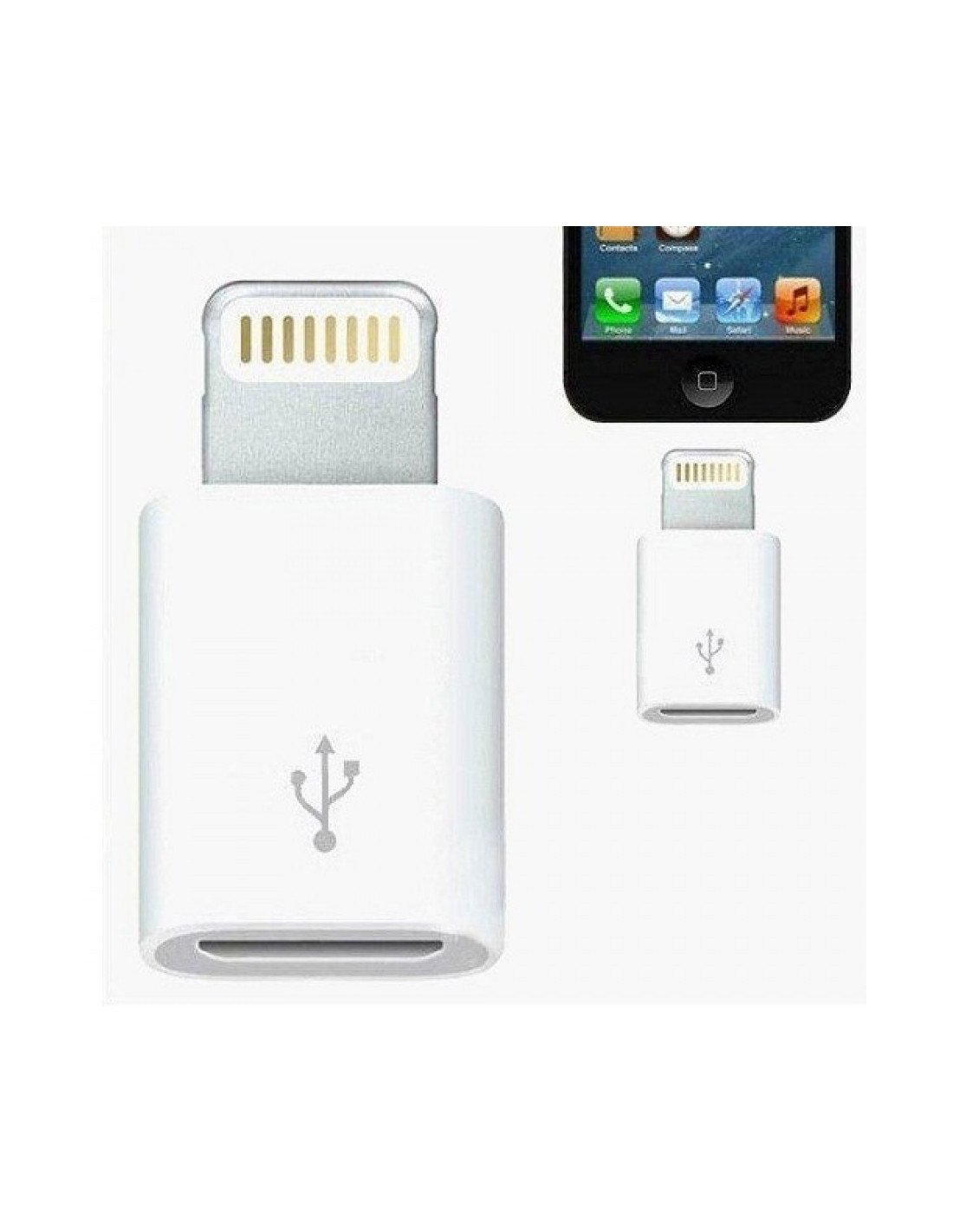 Adaptador USB Micro B a Lightning Blanco