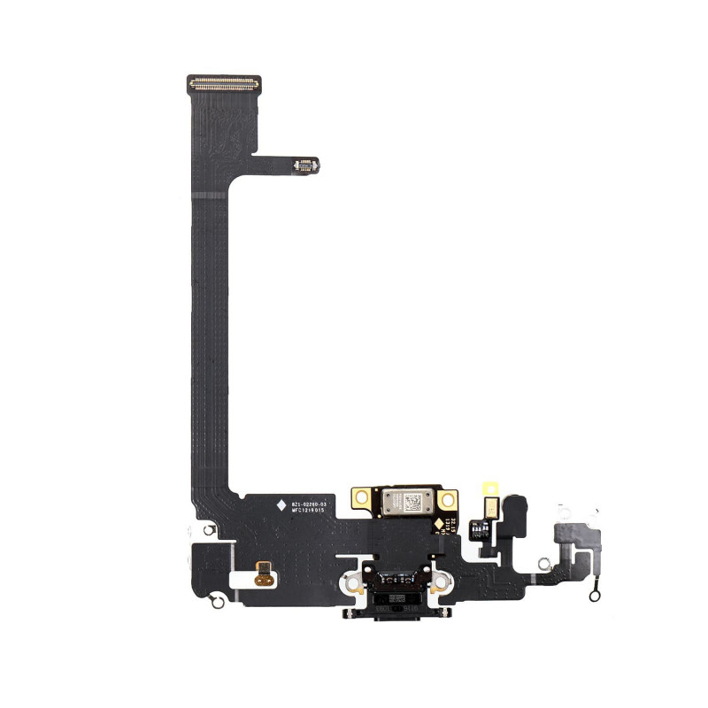 Flex Conector de carga micrófono iPhone 11 Pro Max (Negro) (Original)