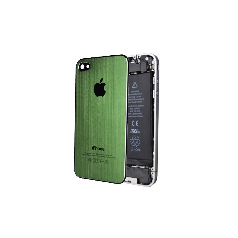 Tapa Trasera Metal Cepillado iPhone 4 - Verde