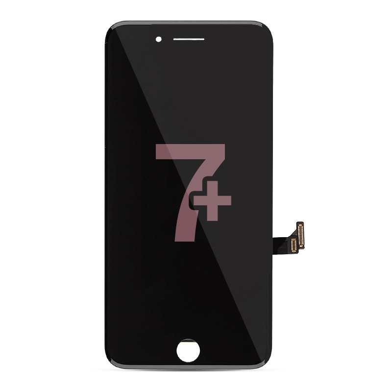 Protector de pantalla compatible con Simple Mobile iPhone 7 Plus – Cerámica  negro mate 3D borde curvado cubierta completa antirreflejos compatible con